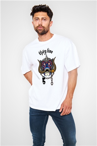 Motörhead Beyaz Oversize Tişört Oversize T-shirt - TişörtFabrikası