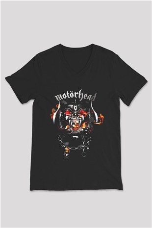 Motörhead England Siyah Unisex V Yaka Tişört