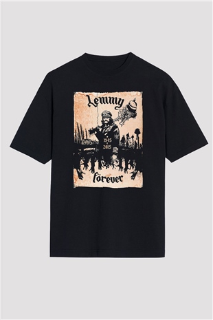Motörhead Forever Siyah Unisex Oversize Tişört T-Shirt