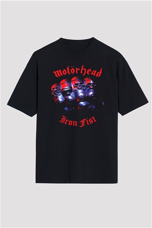 Motörhead Iron First Siyah Unisex Oversize Tişört T-Shirt