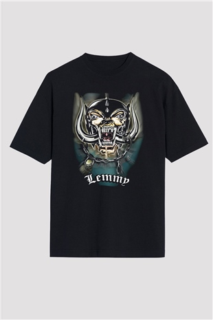 Motörhead Lemmy Siyah Unisex Oversize Tişört T-Shirt