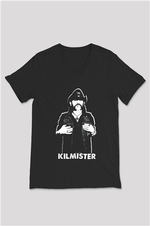Motörhead Lemmy Siyah Unisex V Yaka Tişört
