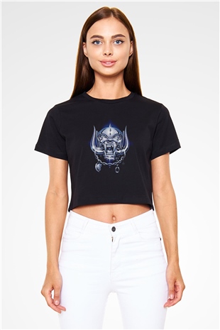 Motörhead Siyah Crop Top Tişört