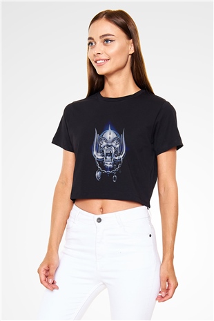 Motörhead Siyah Crop Top Tişört