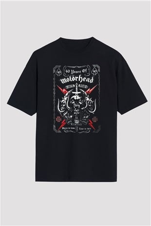 Motörhead Siyah Unisex Oversize Tişört T-Shirt