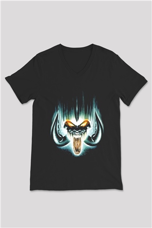 Motörhead Siyah Unisex V Yaka Tişört T-Shirt