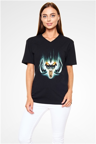 Motörhead Siyah Unisex V Yaka Tişört T-Shirt