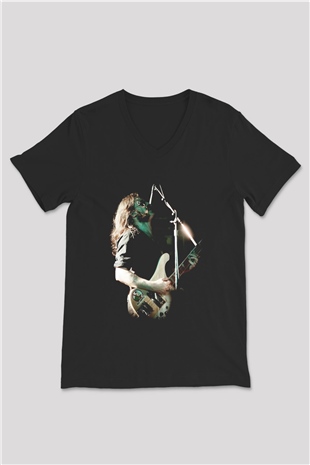 Motörhead Siyah Unisex V Yaka Tişört T-Shirt