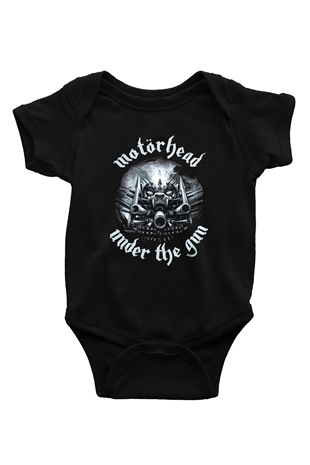 Motörhead Under The Gun Baskılı Siyah Bebek Body - Zıbın