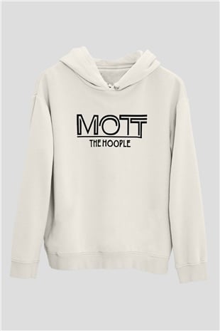 Mott the Hoople Beyaz Unisex Kapşonlu Sweatshirt