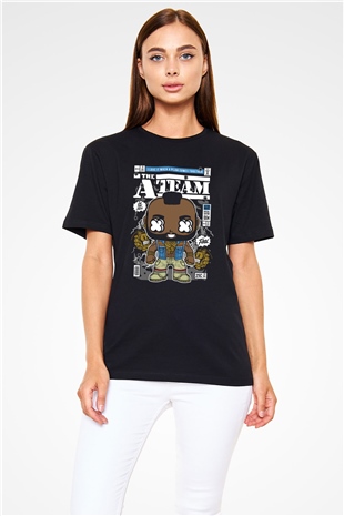 Mr T Baskılı Unisex Siyah Tişört