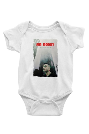 Mr. Robot Beyaz Bebek Body - Zıbın