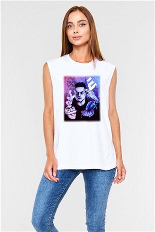 Mr. Robot Beyaz Unisex Kolsuz Tişört