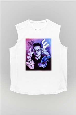 Mr. Robot Beyaz Unisex Kolsuz Tişört