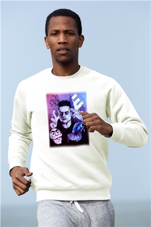 Mr. Robot Beyaz Unisex Sweatshirt