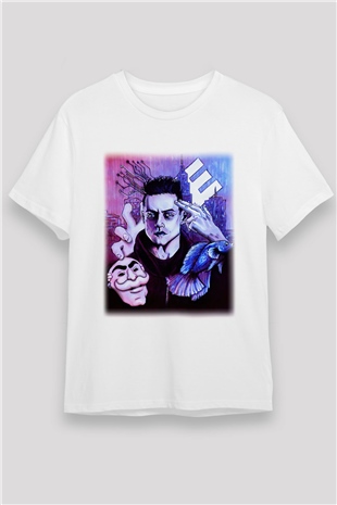 Mr. Robot Beyaz Unisex Tişört T-Shirt