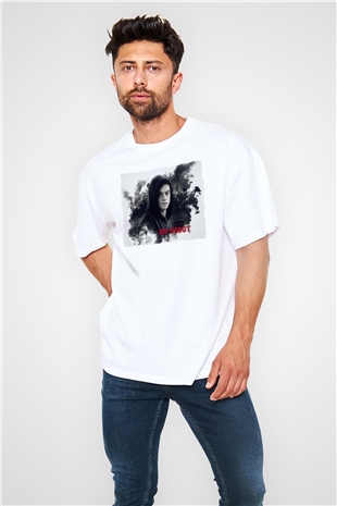 Mr. Robot Beyaz Oversize Tişört Oversize T-shirt