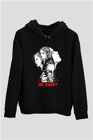 Mr. Robot Siyah Unisex Hoodie