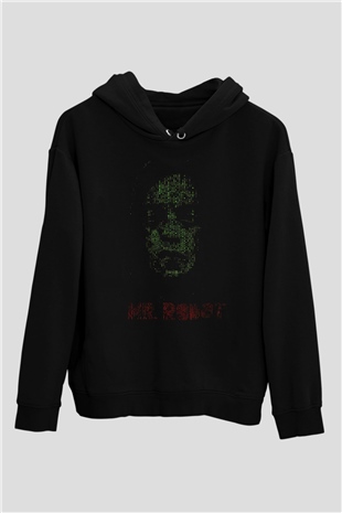 Mr. Robot Siyah Unisex Hoodie