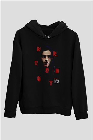 Mr. Robot Siyah Unisex Hoodie