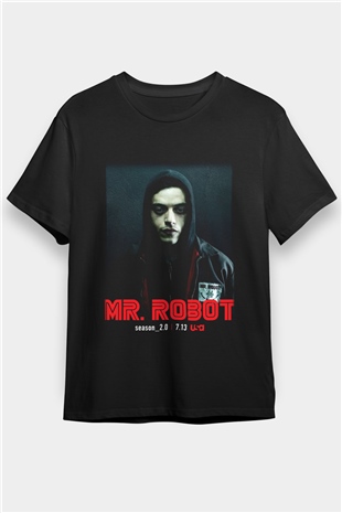 Mr. Robot Siyah Unisex Tişört T-Shirt