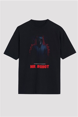 Mr. Robot Siyah Oversize Tişört Oversize T-shirt