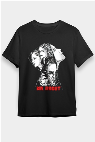 Mr. Robot Siyah Unisex Tişört T-Shirt