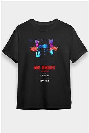 Mr. Robot Siyah Unisex Tişört T-Shirt