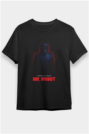 Mr. Robot Siyah Unisex Tişört T-Shirt