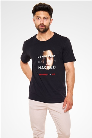 Mr. Robot Siyah Unisex Tişört T-Shirt