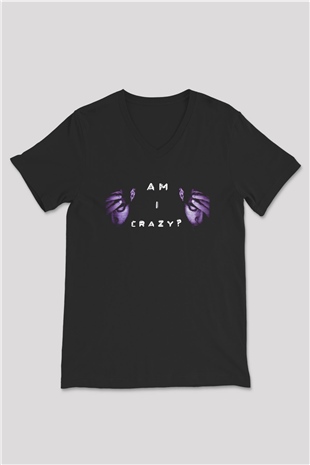 Mr. Robot Siyah Unisex V Yaka Tişört T-Shirt