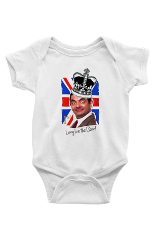 Mr.Bean Beyaz Bebek Body - Zıbın