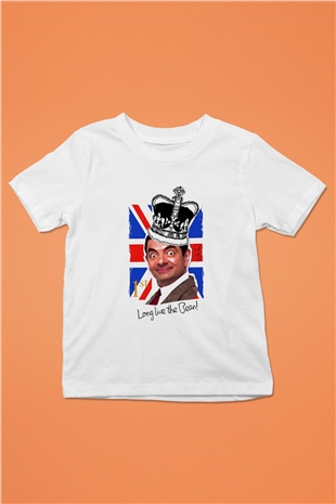 Mr.Bean Beyaz Unisex  Çocuk Tişört