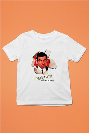 Mr.Bean Beyaz Unisex  Çocuk Tişört