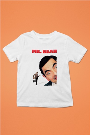 Mr.Bean Beyaz Unisex  Çocuk Tişört