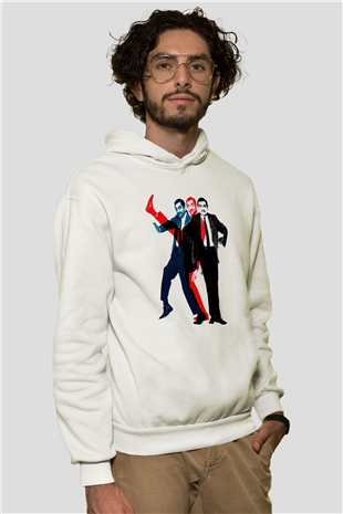 Mr.Bean Beyaz Unisex Hoodie