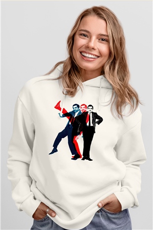 Mr.Bean Beyaz Unisex Hoodie