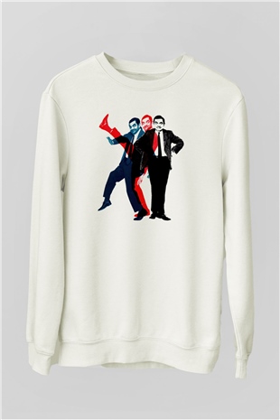 Mr.Bean Beyaz Unisex  Sweatshirt
