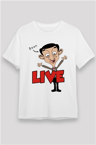 Mr.Bean Beyaz Unisex Tişört