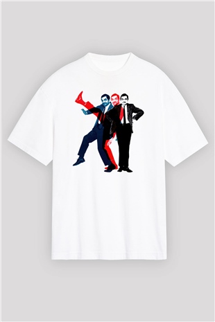 Mr.Bean Beyaz Oversize Tişört