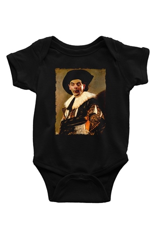 Mr.Bean Siyah Bebek Body - Zıbın