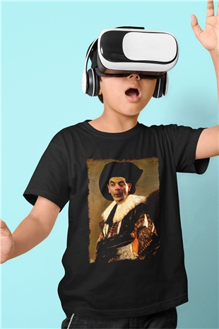 Mr.Bean Siyah Unisex  Çocuk Tişört