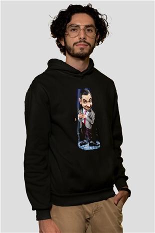 Mr.Bean Siyah Unisex Hoodie