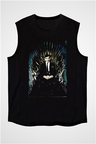 Mr.Bean Siyah Unisex  Kolsuz Tişört