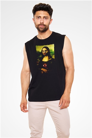 Mr.Bean Siyah Unisex  Kolsuz Tişört