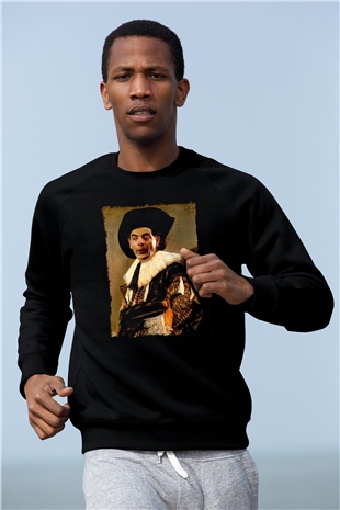 Mr.Bean Siyah Unisex  Sweatshirt