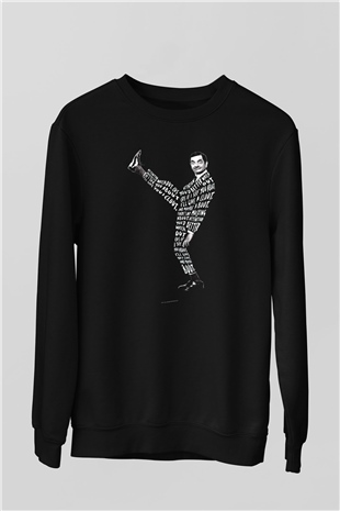 Mr.Bean Siyah Unisex  Sweatshirt