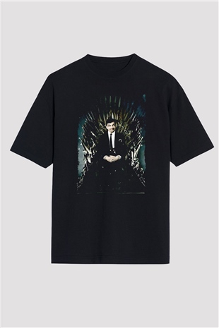 Mr.Bean Siyah Oversize Tişört