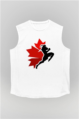 Muay Thai Beyaz Unisex Kolsuz Tişört