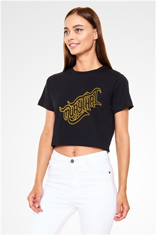 Muay Thai Siyah Crop Top Tişört